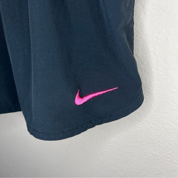 Small Nike Athletic Shorts Black Pink Fuchsia Activewear Elastic Waist - Picture 3 of 8